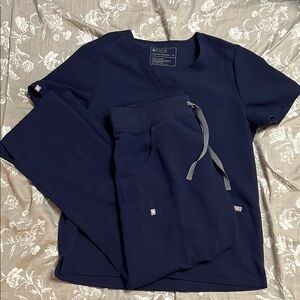 Figs Navy Blue Scrub Set